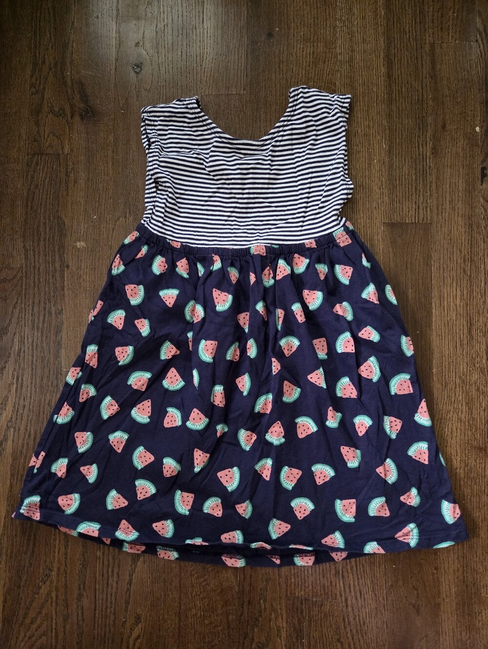 Gymboree Girls 5T Striped Watermelon Tank Dress